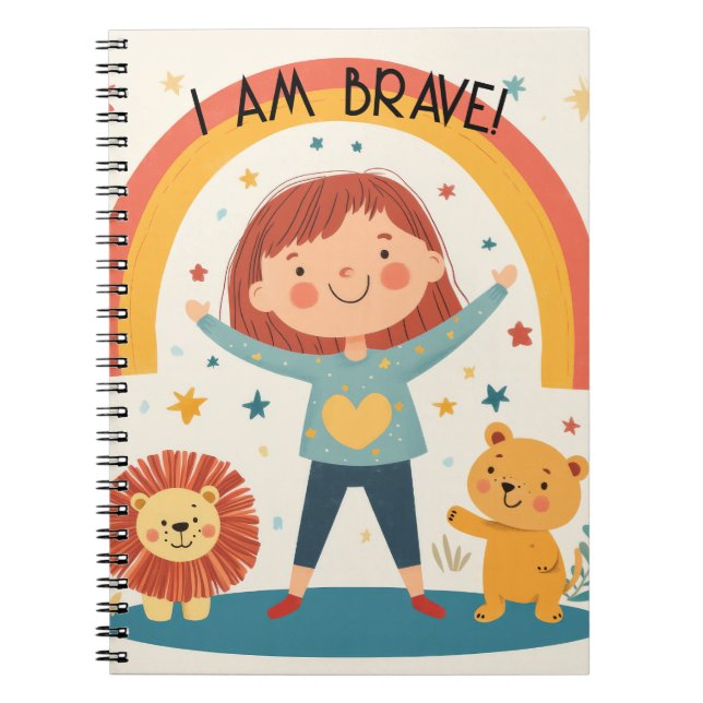 Carnet Je suis courageux - Affirmation pour enfants (Devant)
