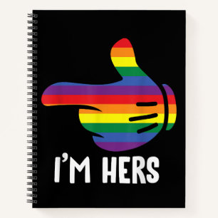Carnet Je suis Hers Rainbow Lesbian Couple Funny LGBT Pri