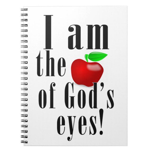 Carnet Je suis la pomme des yeux de Dieu Pommes christian (Devant)