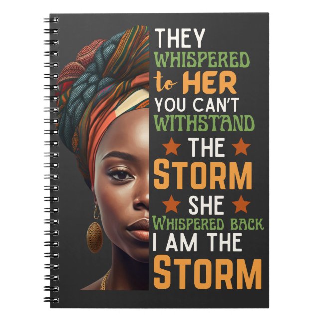 Carnet Je Suis L'Art numérique De La Tempête Afro Forte F (Devant)