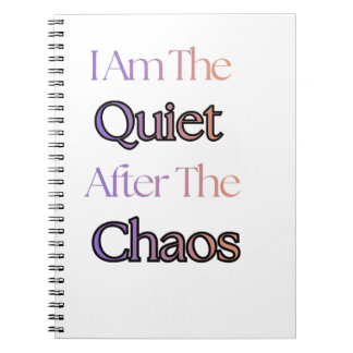 Carnet Je Suis Le Calme Après Le Chaos