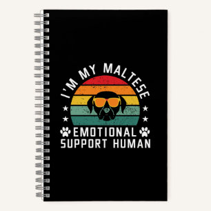 Carnet Je suis mon chien maltais soutien émotionnel humai