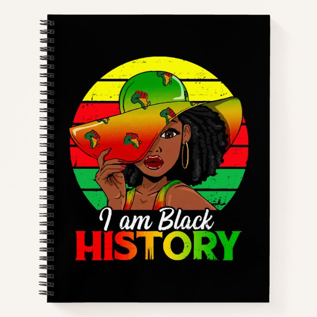 Carnet Je Suis Noir Histoire Amérique Africaine (Devant)
