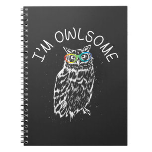 Carnet Je suis Owlsome Sunglasses fantastique cadeau Owl