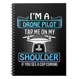 Carnet Je suis pilote de drone, touchez sur l'épaule si l