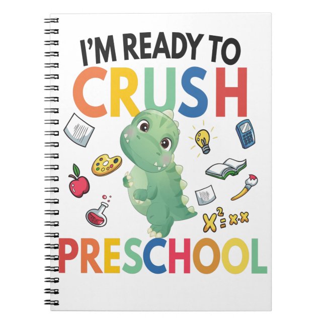 Carnet Je suis prêt à écraser la maternelle retour à l'éc (Devant)