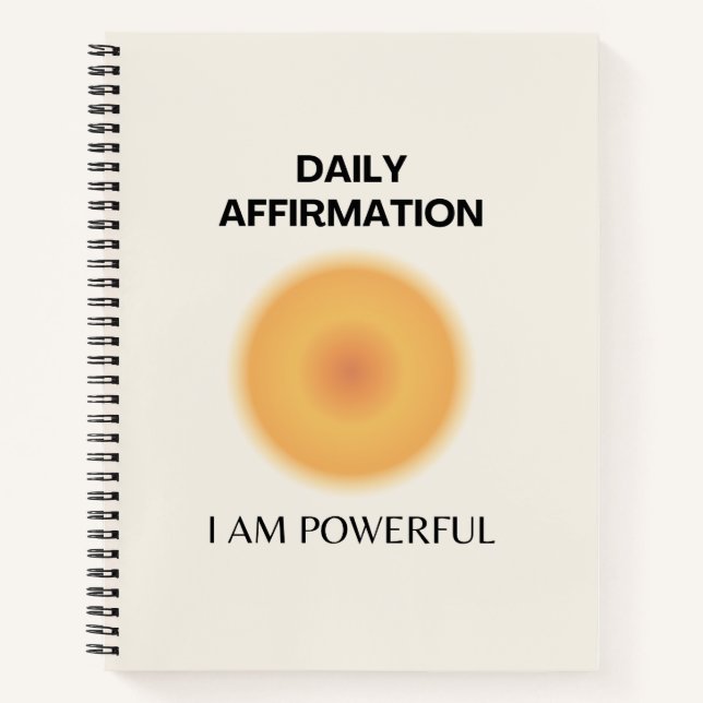 Carnet Je suis puissant Affirmation quotidienne positive (Devant)