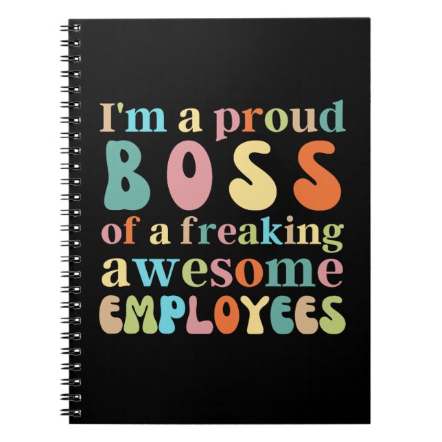 Carnet Je suis un fier patron d'un super employé monstrue (Devant)