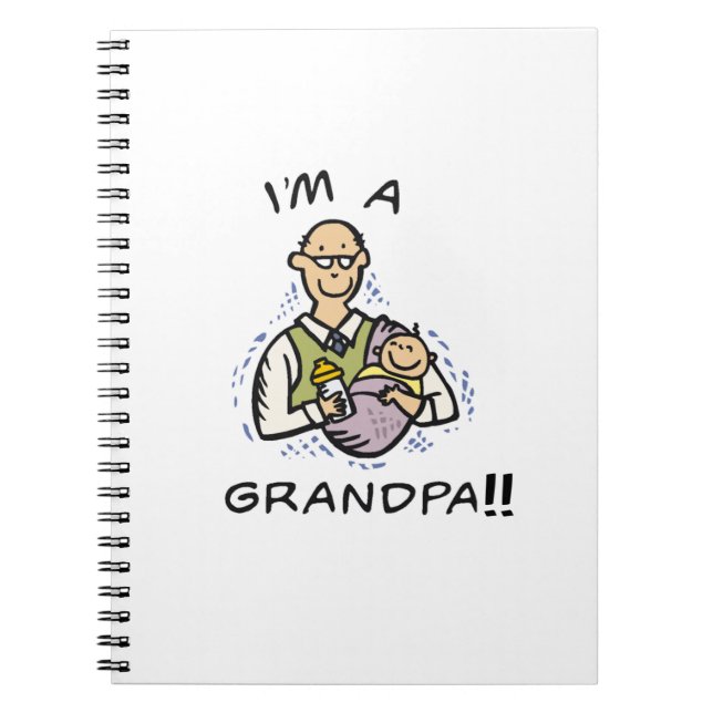 Carnet Je suis un grand-père, un grand-père, des t-shirts (Devant)