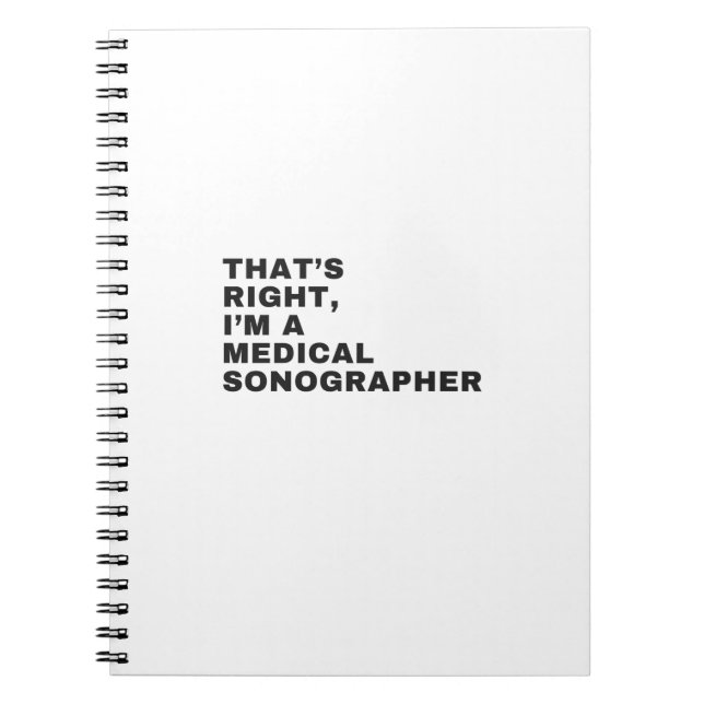 CARNET JE SUIS UN SONOGRAPHE MÉDICALE. (Devant)