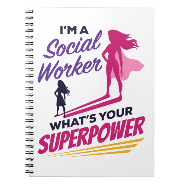 Carnet Je suis un travailleur social Quel est votre super (Devant)