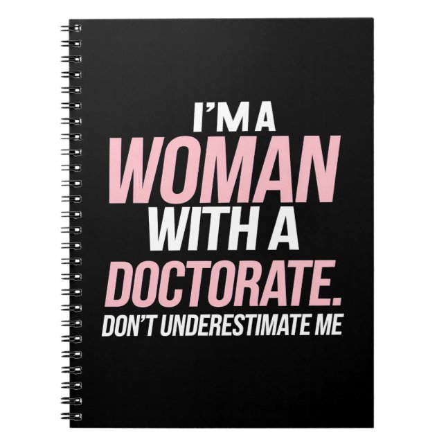Carnet Je suis une femme avec un doctorat amusant doctora (Devant)