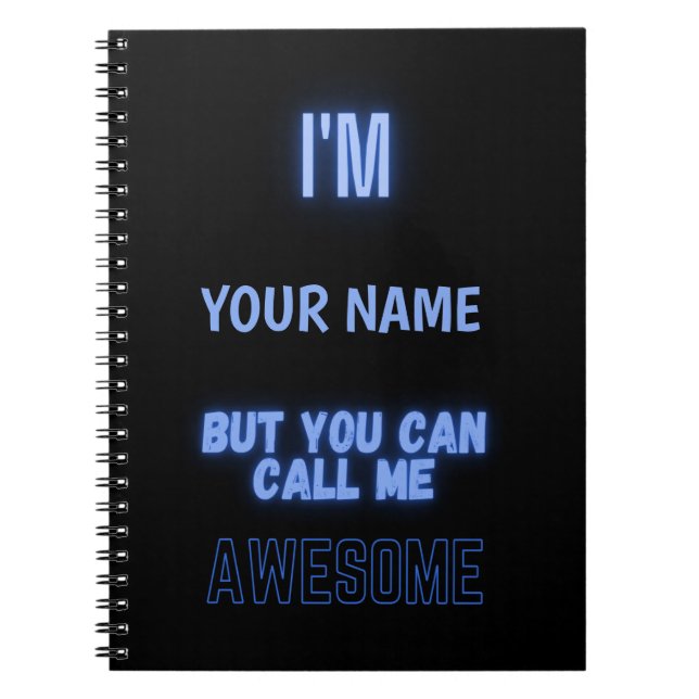 Carnet Je Suis "Votre Nom" Mais Vous Pouvez M'Appeler Awe (Devant)
