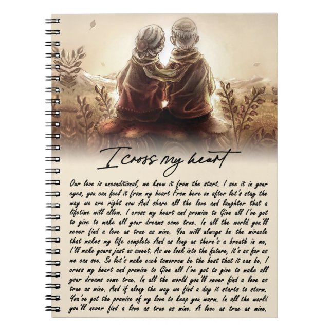 Carnet Je traverse mon coeur Couple Golden Anniversaire C (Devant)