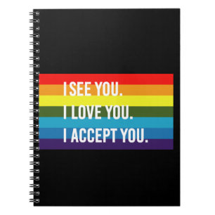 Carnet Je Vois Je T'Aime Je T'Accepte Gay pride LGBT Shir