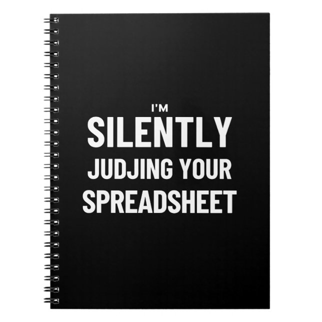 Carnet Je vous juge en silence votre feuille de calcul (Devant)