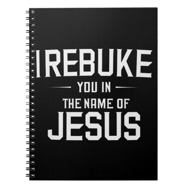 Carnet Je Vous Reproche Au Nom De Jésus (Devant)