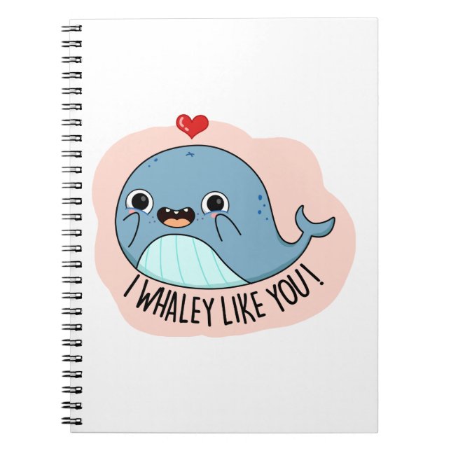 Carnet Je Whaley Vous Aime Baleine Drôle Pun (Devant)