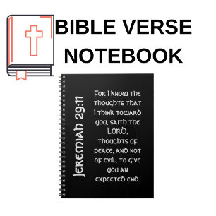 Carnet Jérémie noire moderne 29:11 Verse de la Bible
