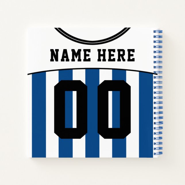 Carnet Jersey de football de football personnalisa (Dos)