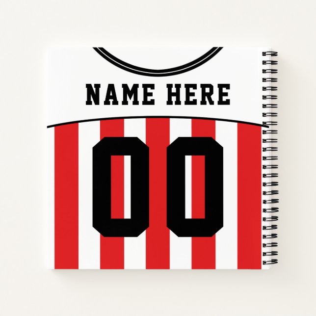 Carnet Jersey de football de football personnalisa (Dos)