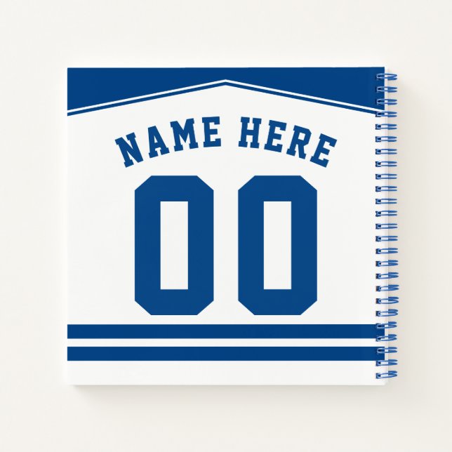 Carnet Jersey de hockey sur glace personnalisable (Dos)