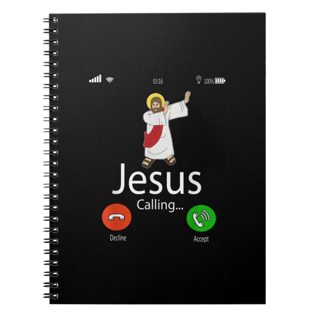 Carnet Jésus amour | Jésus Appelant...Jésus Téléphone Chr (Devant)
