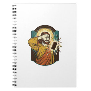 Carnet Jésus aveuglant la luminosité maximale du téléphon