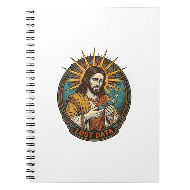 Carnet Jésus Écrasé Clé USB Perte de Données Humour_1 (Devant)