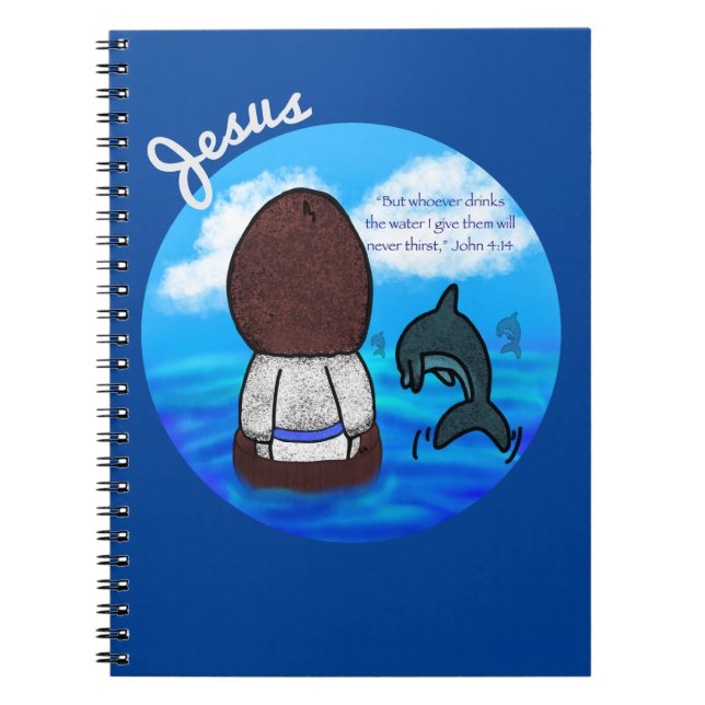 Carnet Jésus et les dauphins avec Arrière - plan (Devant)