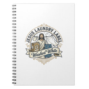Carnet Jesus Étiquette De Linge Lavé Blanc Jesus Linge La