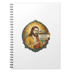 Carnet Jésus Mise à Jour Logcielle Ennuyeuse Pop Up Humou
