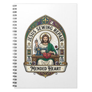 Carnet Jésus Réparation Couture Cœur Réparé Jésus Réparat