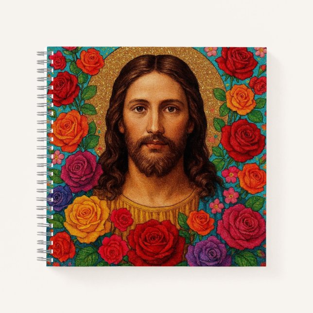 Carnet Jesus Roses Notebook. (Devant)