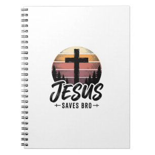 Carnet Jesus Sauve Frère Vintage Chemise Croix Chrétienne