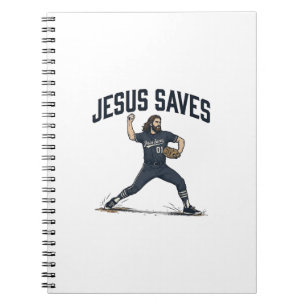 Carnet Jésus Sauve Lanceur de Baseball Vintage Gravure Sh