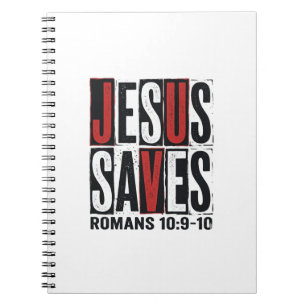 Carnet Jésus Sauve Romains 10_9 Chemise Vintage Chrétienn