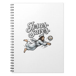 Carnet Jésus Sauve Volleyball Vintage Chemise Chrétienne