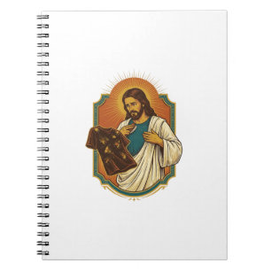 Carnet Jésus Vêtements De Sport Noirs Couverts De Craie D