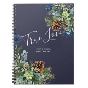 Carnet Jeu bleu d'hiver Eucalyptus Mariage Wonderland