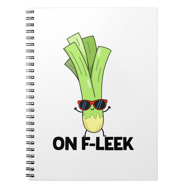 Carnet Jeu de mots drôle avec poireau sur Fleek  (Devant)