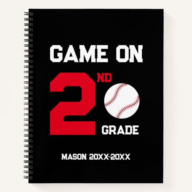 Carnet Jeu Sur Le Baseball De Retour À L'École, Ajouter U (Devant)