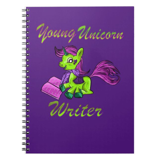 Carnet Jeune Écrivain Unicorne (Devant)