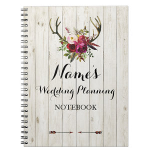 Carnet Jeune mariée rustique de notes d'idées de