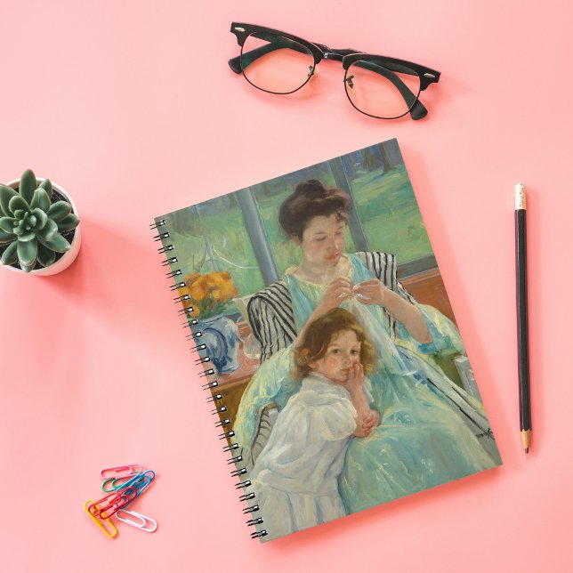 Carnet Jeune mère coudre | Mary Cassatt (Créateur téléchargé)