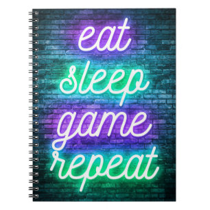Carnet Jeux vidéo Manger Dormir Répéter