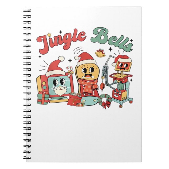 Carnet Jingle Bells Nurse, Christmas Nurse, Funny Christa (Devant)