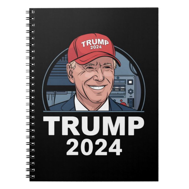 Carnet Joe biden Portant un Casquette Trump (Devant)