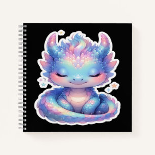Carnet Joli bébé dragon pastel 
