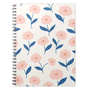 Carnet Joli Boho Chic Fleurs Rose Motif